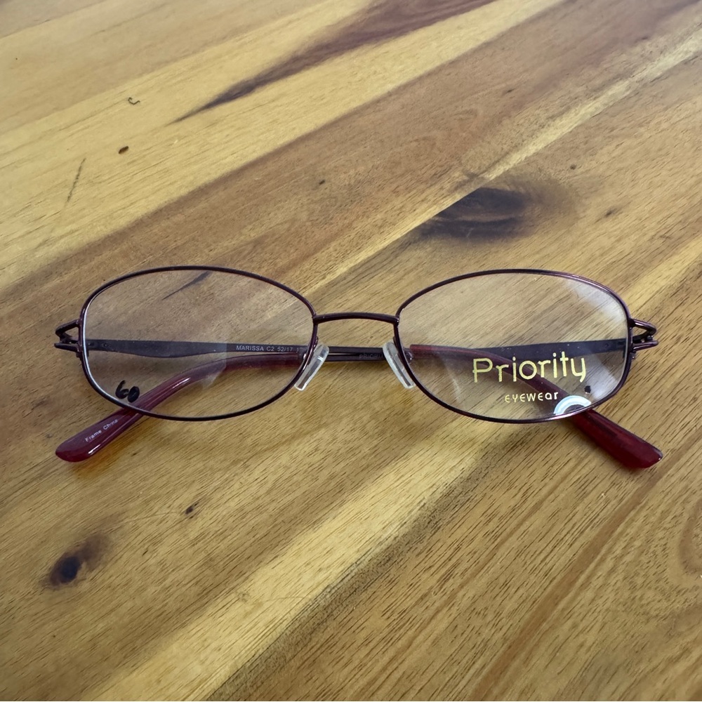 Priority Eyewear Marissa C2 round full rim eyeglasses 52 17 135